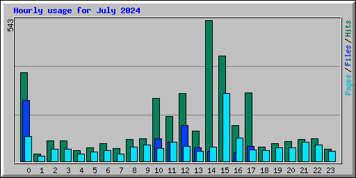 Hourly usage for July 2024