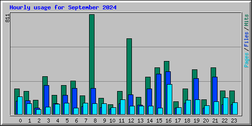 Hourly usage for September 2024