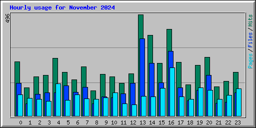 Hourly usage for November 2024